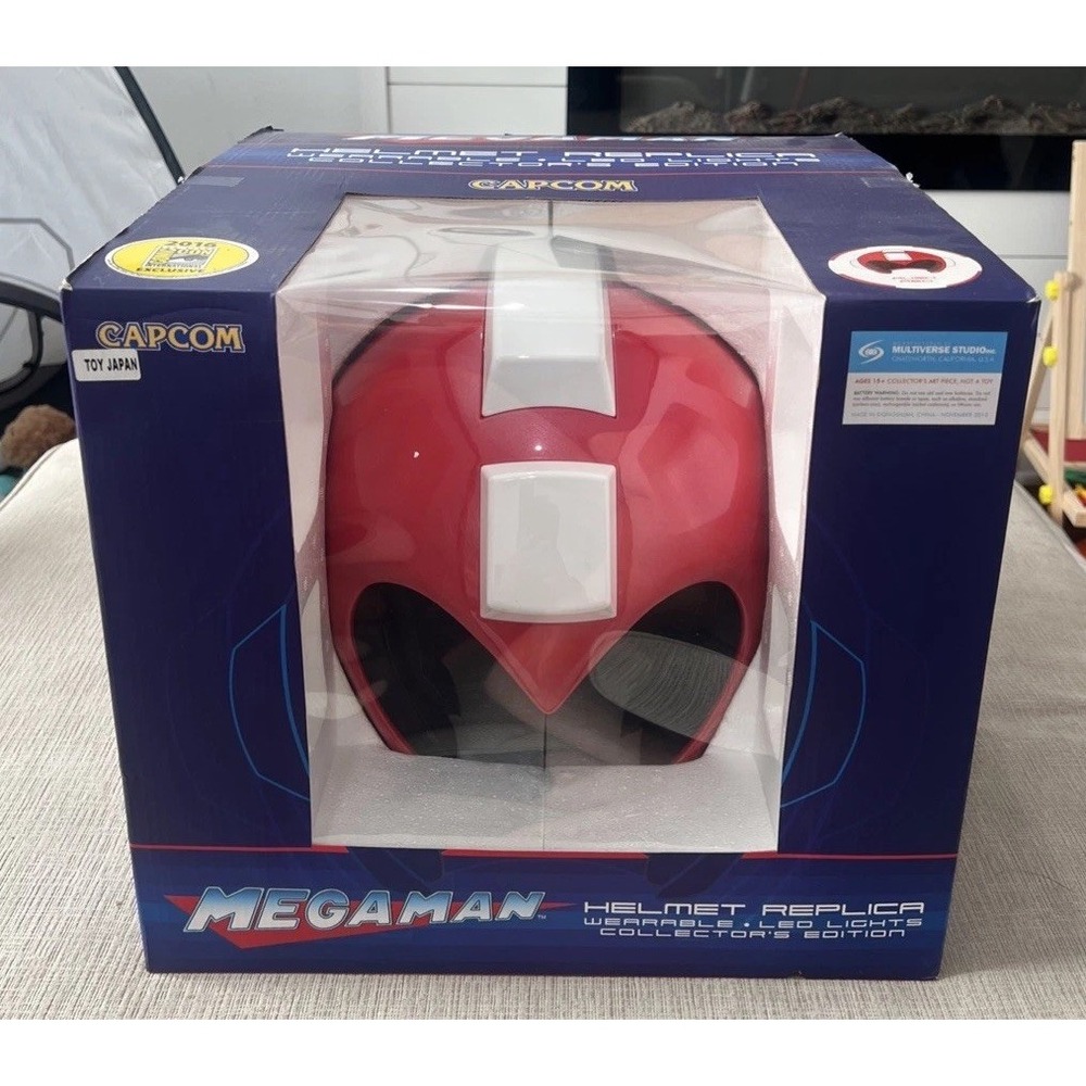 Capcom Mega Man Red Helmet Replica Comic Con Exclusive RARE 2016 NEW